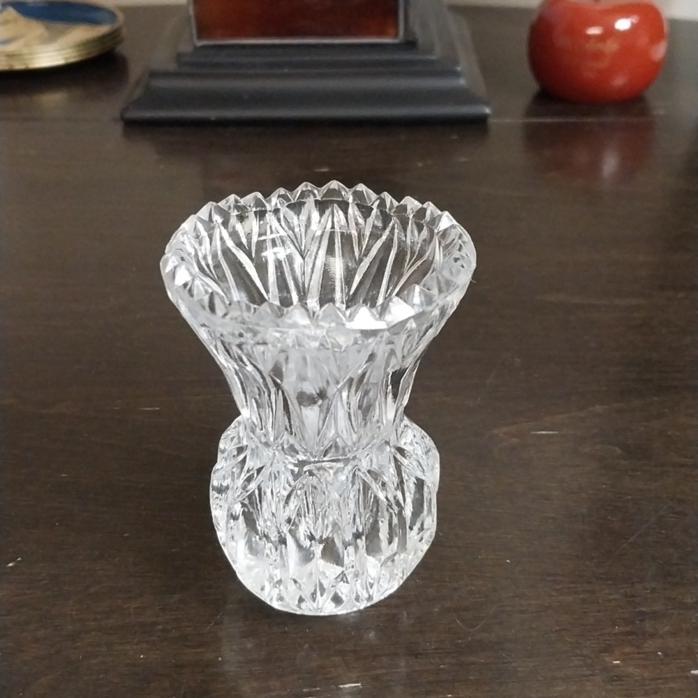 Princess House Clear Crystal Cut Glass Bud Vase